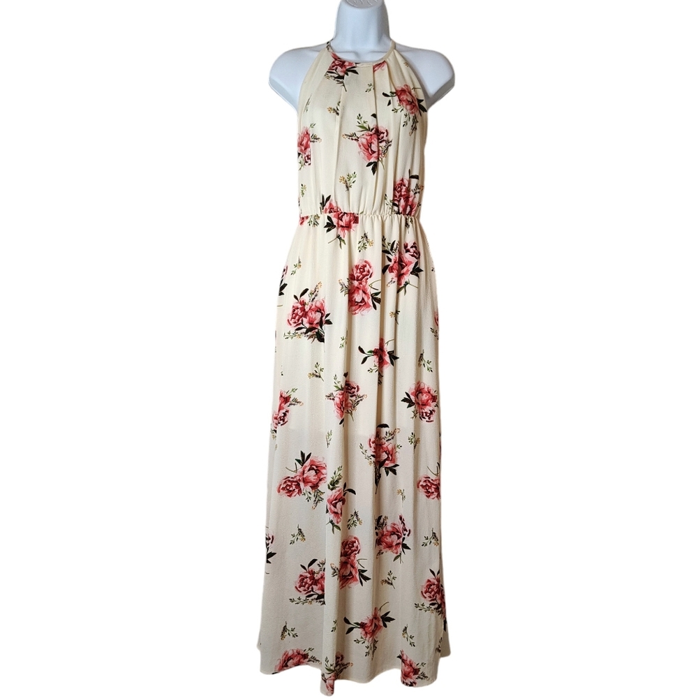 Scobe Halter Floral Maxi Dress
